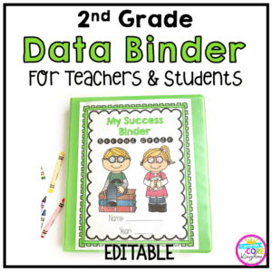 Image showing a 2nd Grade Data Binders for Teachers and Students with link to purchase from Teachers pay Teachers 