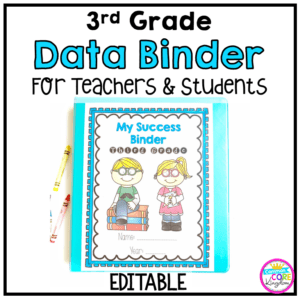 Image of a 3rd Grade Data Binder for Teachers and Students with title reading My Success Binder