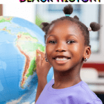Black History Month Pin cover showing female black student in classroom.