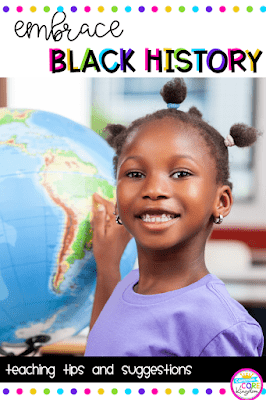 Black History Month Pin cover showing female black student in classroom.