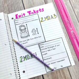 Exit Tickets for second grade measurement