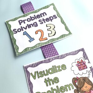 Problem solving steps anchor chart for 2nd grade word problems
