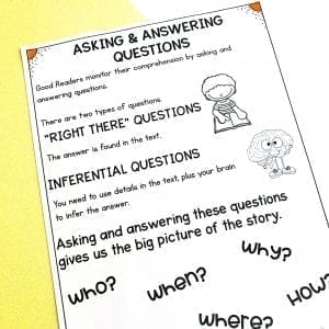 Asking & Answering Questions Worksheet