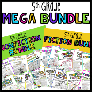 5th Grade nonfiction and fiction reading comprehension mega bundle