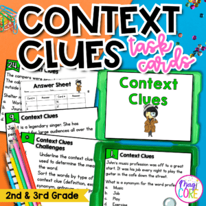 Context Clues Task Cards Nonfiction - 2nd & 3rd Grade Reading Comprehension