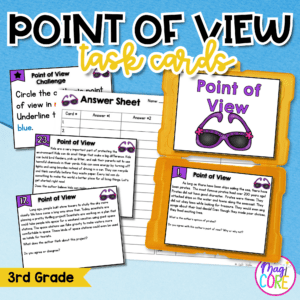 Author's Point of View Perspective Purpose Reading Task Cards 3rd Grade RI.3.6