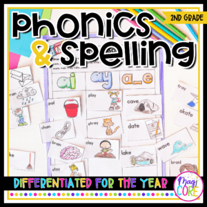 Phonics & Spelling 2nd Grade Word Work Differentiated Unit Worksheets Activities