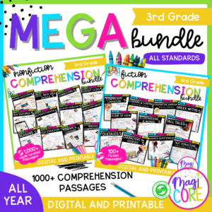 3rd Grade Reading Comprehension MEGA Bundle - Printable & Digital Formats