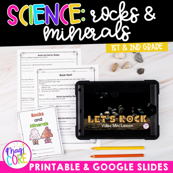 Rocks and Minerals 1st & 2nd Grade Science Worksheets Activities Experiments