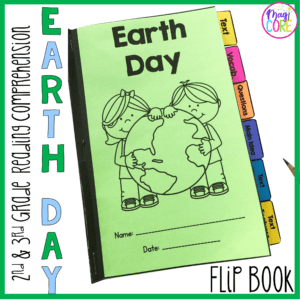 Earth Day Reading Comprehension Flip Book Activities - 2nd & 3rd grade