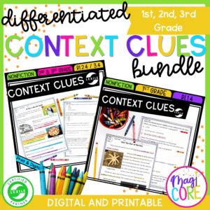 Context Clues in Nonfiction Differentiated Bundle 1st, 2nd 3rd Grade