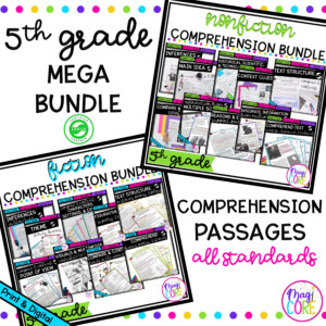5th Grade Reading Comprehension MEGA Bundle - Printable & Digital