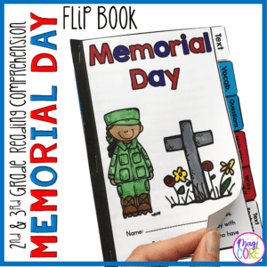 Memorial Day Reading Comprehension Flip Book Activities- 2nd & 3rd grade