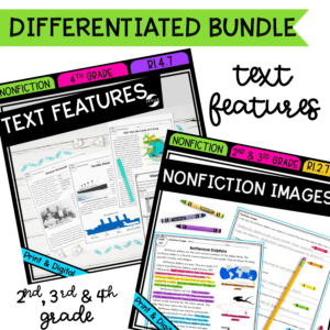 Text Features Differentiated Bundle - 2nd - 4th Grades - Google Distance Learning
