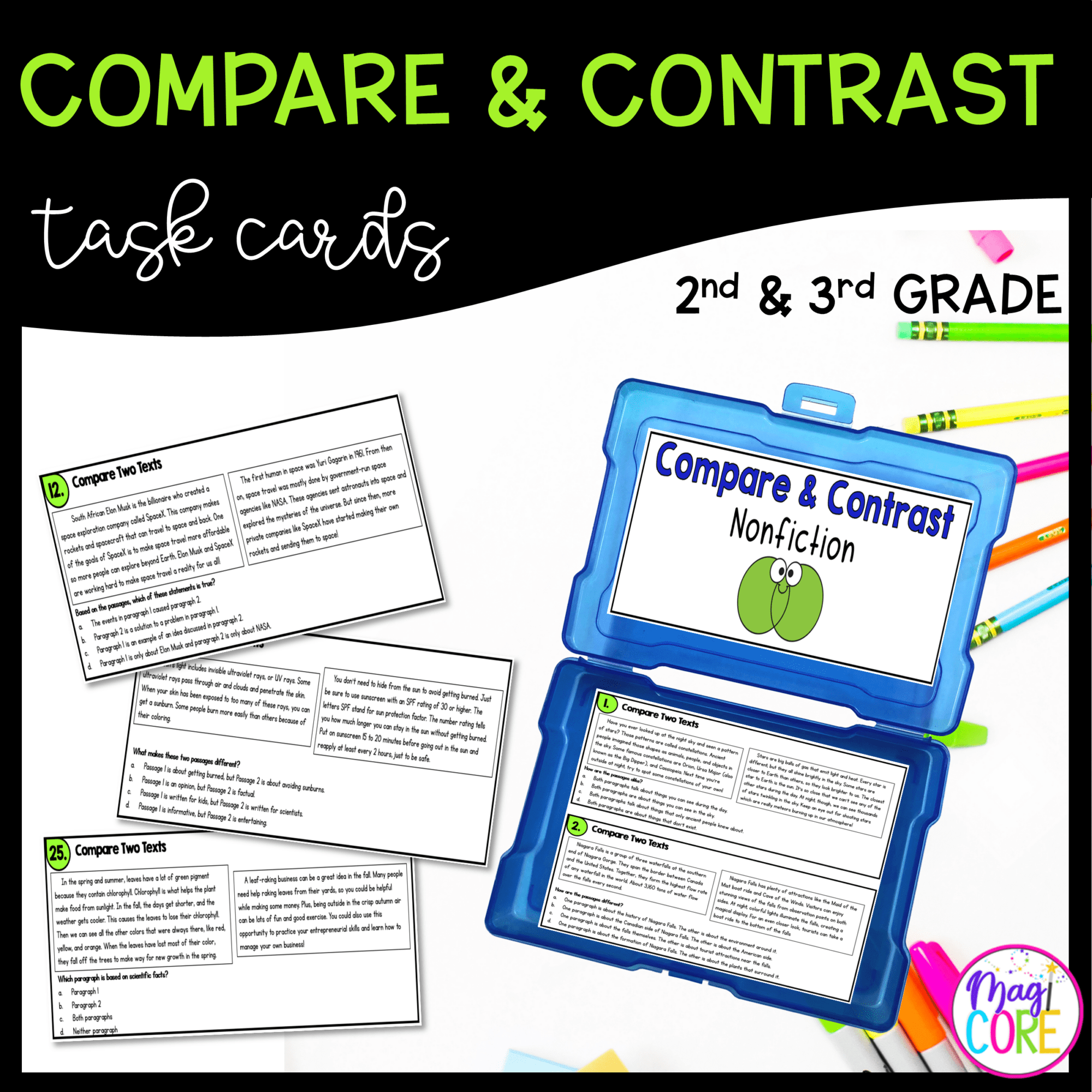 Compare　MagiCore　Contrast　Nonfiction　Task　Cards