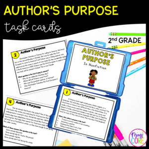 Author's Purpose in Nonfiction Task Cards - 2nd Grade RI.2.6 & BEST ELA.2.R.2.3