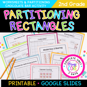 Partitioning Rectangles Rows & Columns 2nd Grade Geometry Activities 2.GA.2