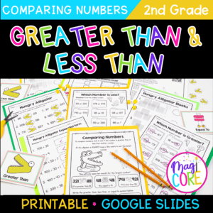 Compare Numbers - 2nd Grade - 2.NBT.A.4 - Print & Digital