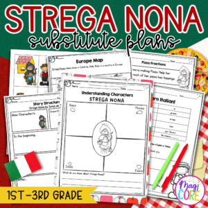 Strega Nona Substitute Plans - 1st, 2nd, 3rd Grade Emergency Full Day Unit