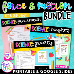 Force and Motion Bundle 1st & 2nd Grade Science Magnets, Gravity, Push and Pulls