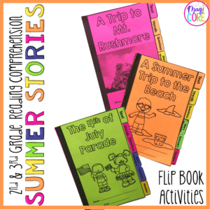Summer Stories Comprehension Flip Book Activities - 2nd & 3rd grade