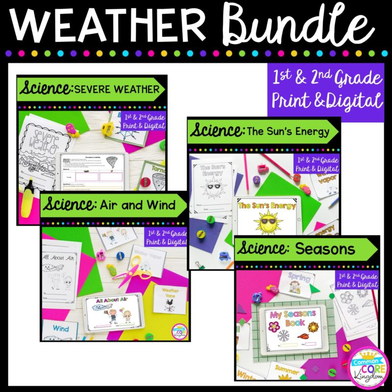 Weather Unit Bundle- 1st & 2nd Grade Google Slides Distance Learning