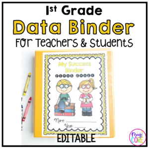 Editable 1st Grade Student Data Tracking Binder - Progress Monitoring Notebook