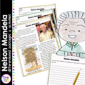 Nelson Mandela Differentiated Reading and Writing Activities