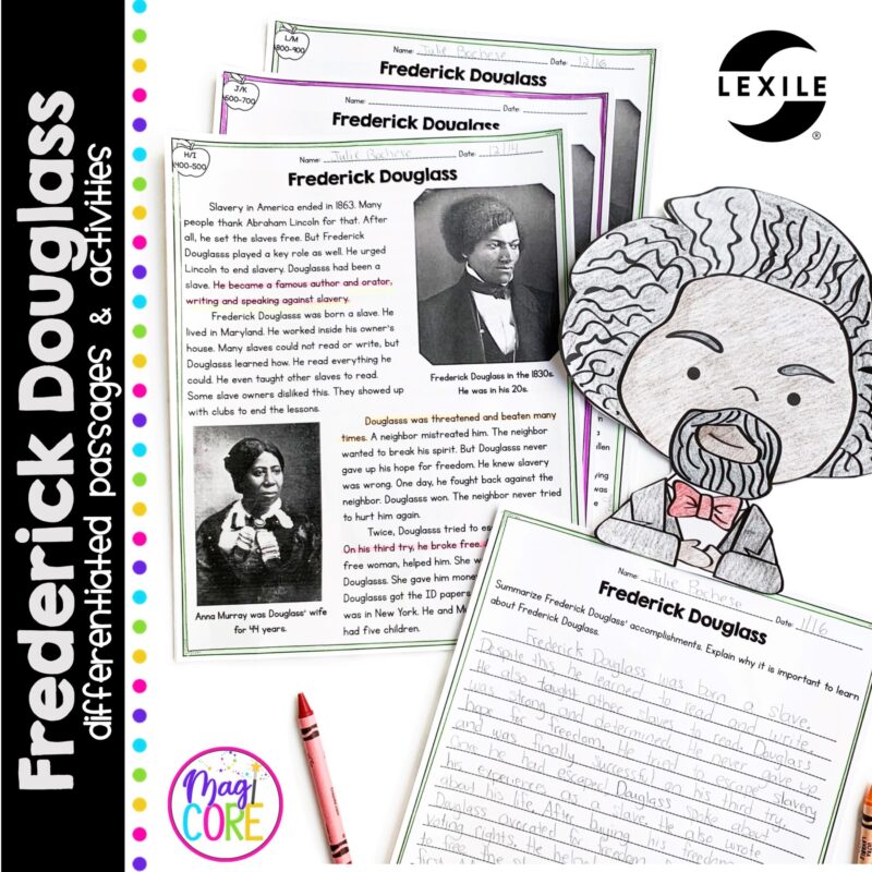 Frederick Douglass Differentiated Reading and Writing Activities