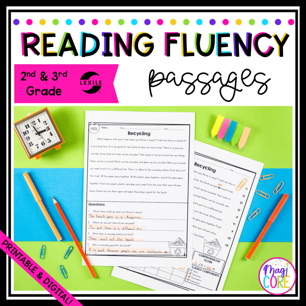 Grade　for　Reading　2nd　3rd　Fluency　Passages　MagiCore