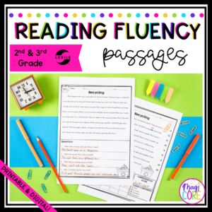 Reading Fluency Passages for 2nd & 3rd Grade with Lexile Levels & Comprehension