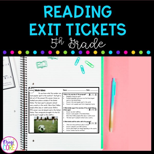 5th Grade Reading Exit Tickets with Google Forms for Distance Learning