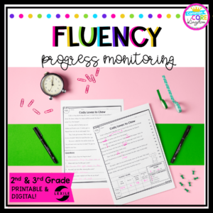 Cover for 2nd and 3rd grade reading fluency unit for 2nd and 3rd grade