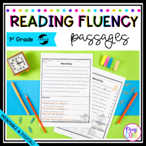 1st Grade Reading Fluency Passages with Lexile Levels & Comprehension Questions