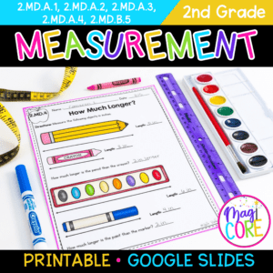 Measurement - 2nd Grade - Printable & Digital Learning Pack