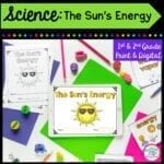 Science: The Sun’s Energy for 1st & 2nd Grade Cover showing printable and digital worksheets