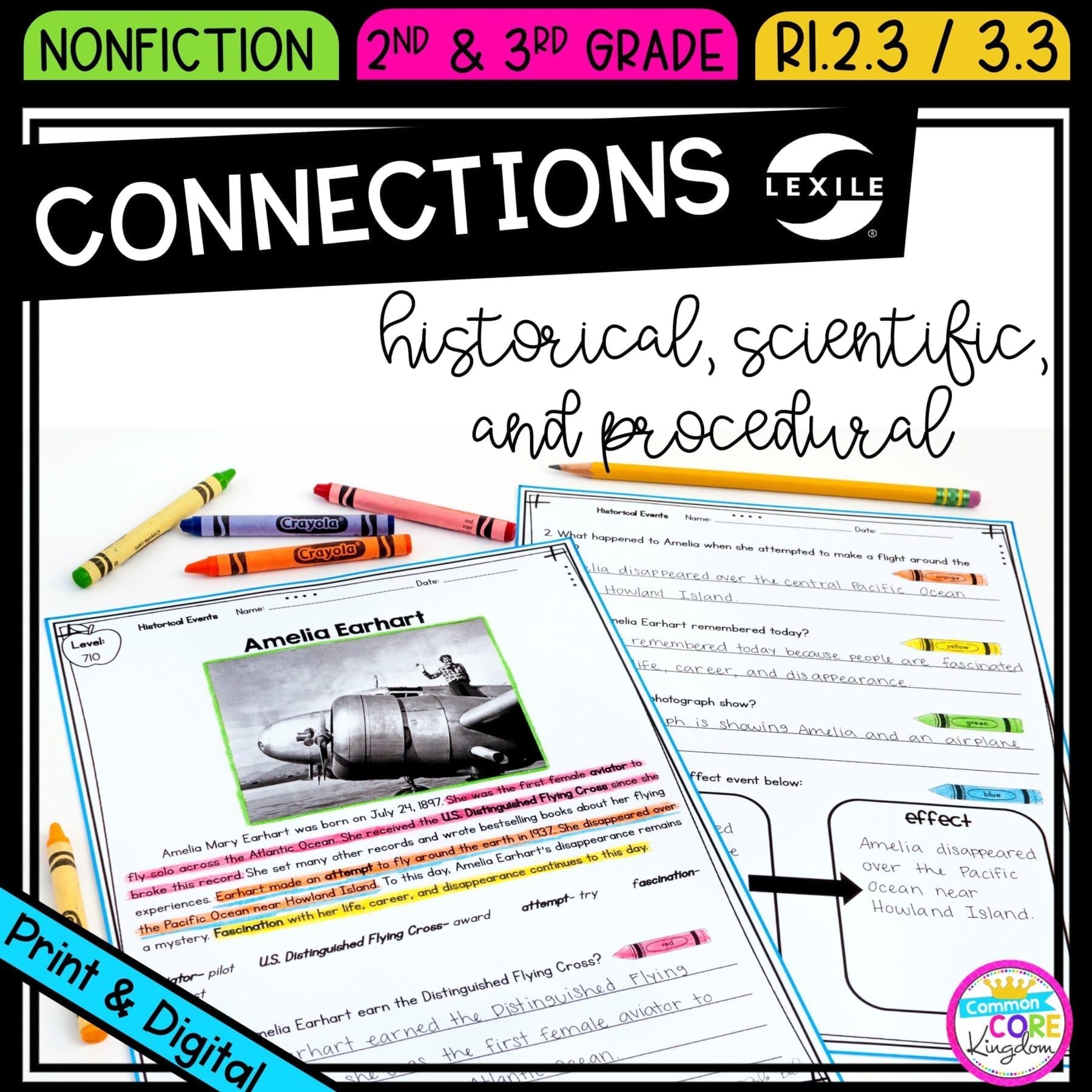 Making Connections for 2nd and 3rd grade cover showing printable and digital worksheets