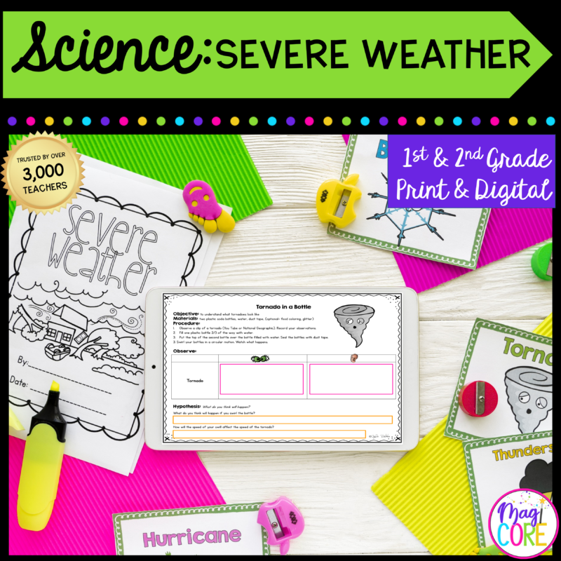 Severe Weather Storms - 1st & 2nd Grade Science Unit - Printable & Digital