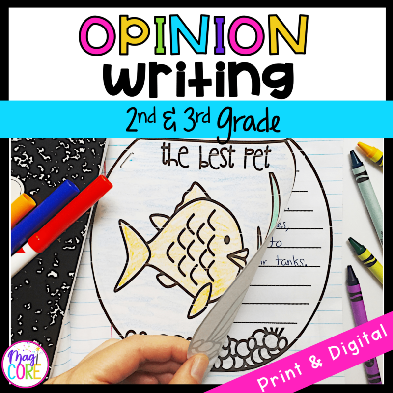 Opinion Writing - 2nd & 3rd Grade Writing Opinions Unit - Printable & Digital