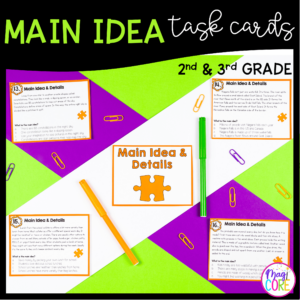 Main Idea Task Cards 2nd & 3rd Grade