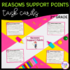 Reasons Support Points Task Cards 2nd Grade RI2.8