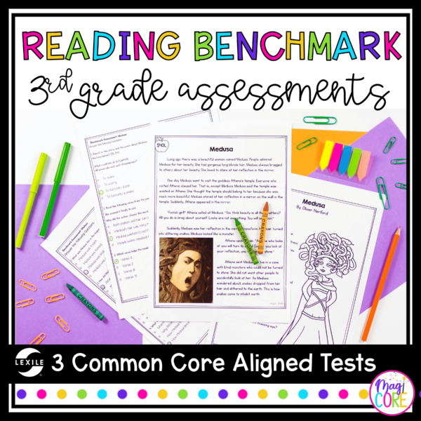 3rd Grade Benchmark Reading Assessments - Passages, Questions, & Data PRINT ONLY