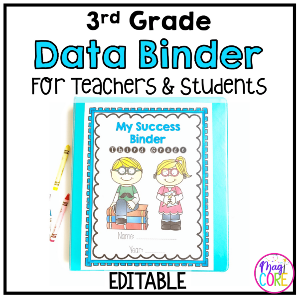 Editable 3rd Grade Student Data Tracking Binder - Progress Monitoring Notebook