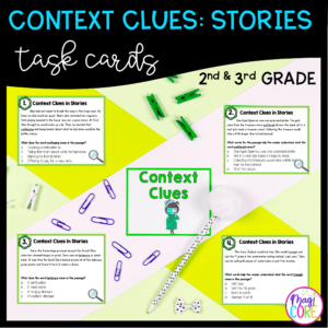 Context Clues in Stories Task Cards - 2nd-3rd Grade - RL.2.4 | RL.3.4