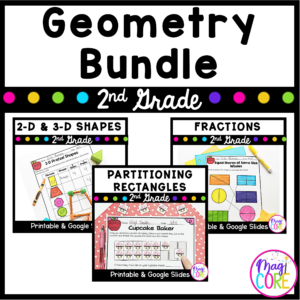 Geometry and Fractions Bundle - 2nd Grade Google Slides Distance Learning Pack