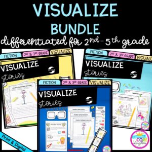 Visualize Bundle for 2nd - 5th Grade covers showing printable and digital worksheets