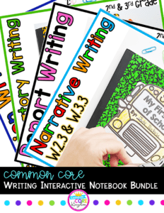 Common Core Writing Interactive Notebook Bundle Cover