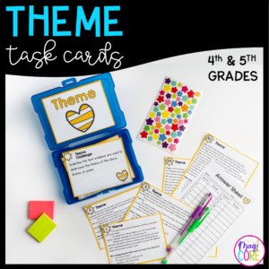 Theme Task Cards - 4th & 5th Grades - RL.4.2 - RL.5.2