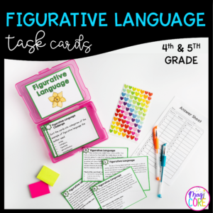 Figurative Language Task Cards - 4th & 5th Grade - RL.5.4