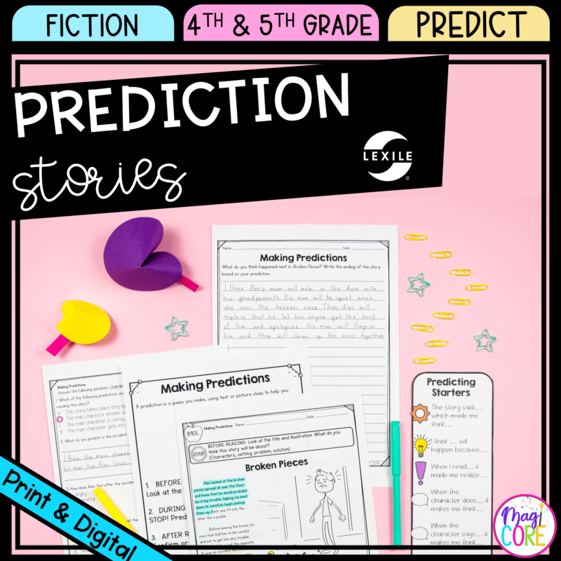 Making Predictions - 4th & 5th Grade Reading Comprehension Passages Unit